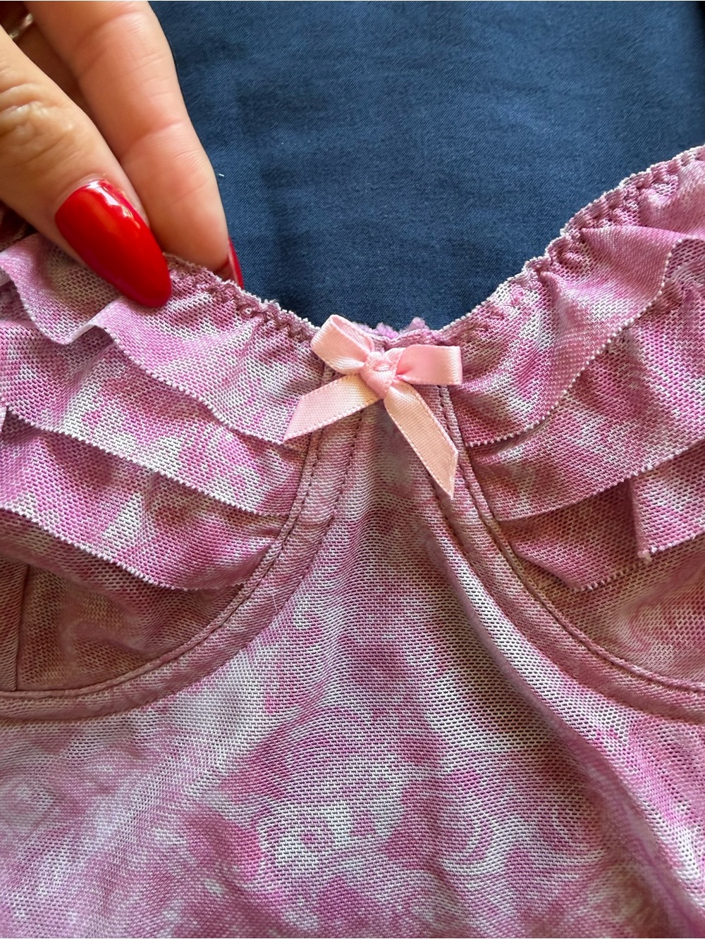 Edikted Ruffle Lace Top & Short Set - Picture 5 of 14